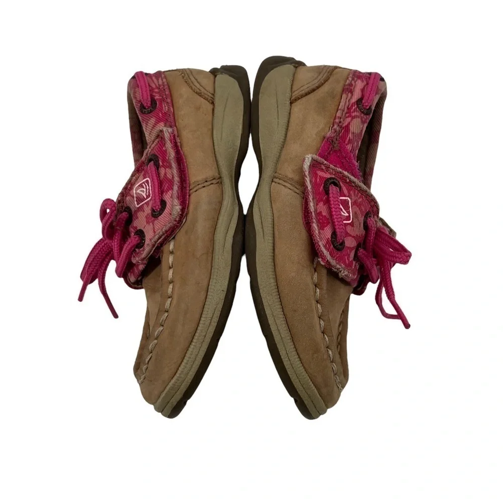 Sperry Pink Leather Intrepid Jr Boat Shoes Size 6 Toddler Girl's